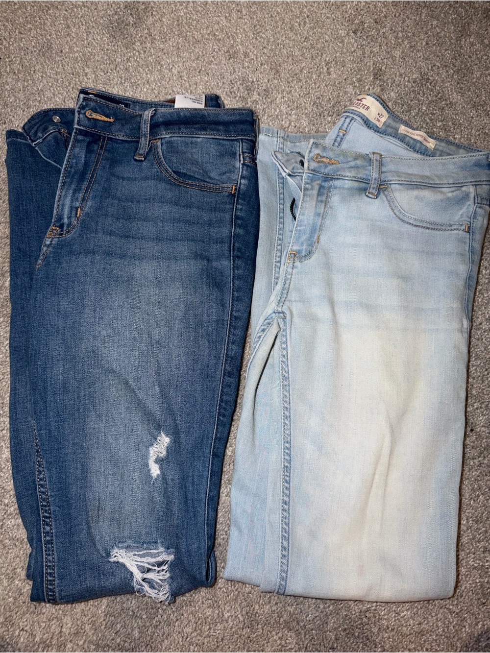 Hollister Skinny Jeans - Dark and Light Wash Pair Size 5R/ 27w